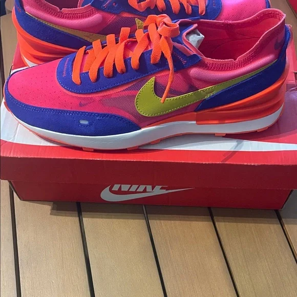 Nike Women's Pink and Purple Sneakers - Picture 3 of 4